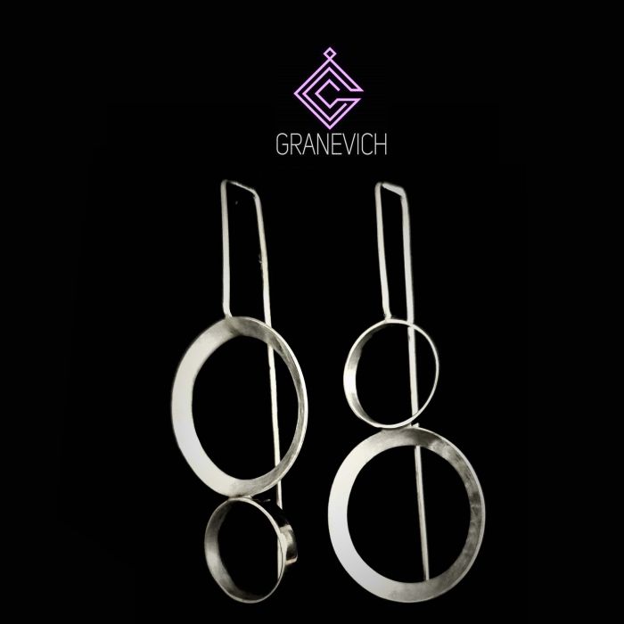 Сережки "Супутники". Срібло 925