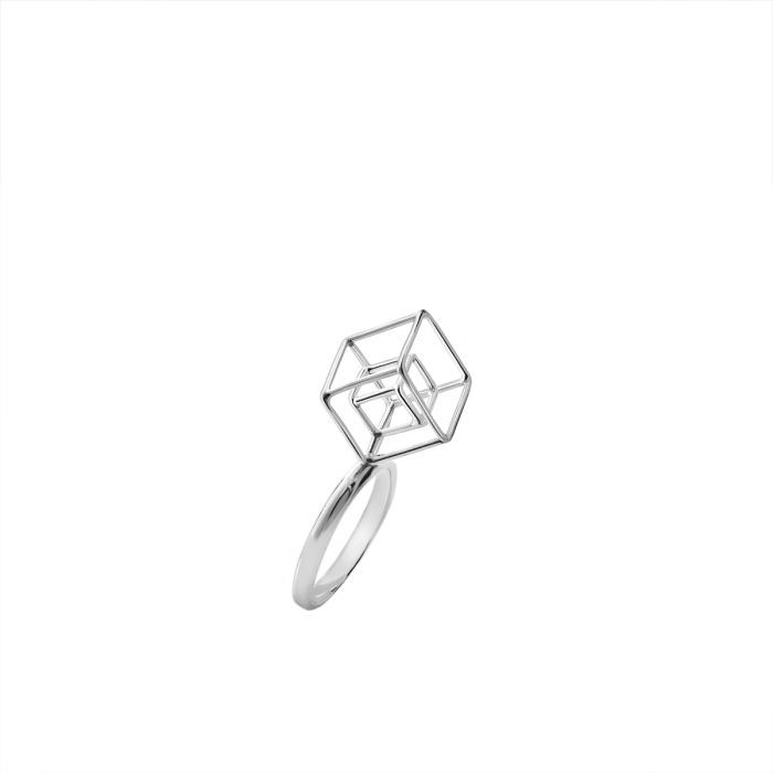 Каблучка з срібла BRICKS