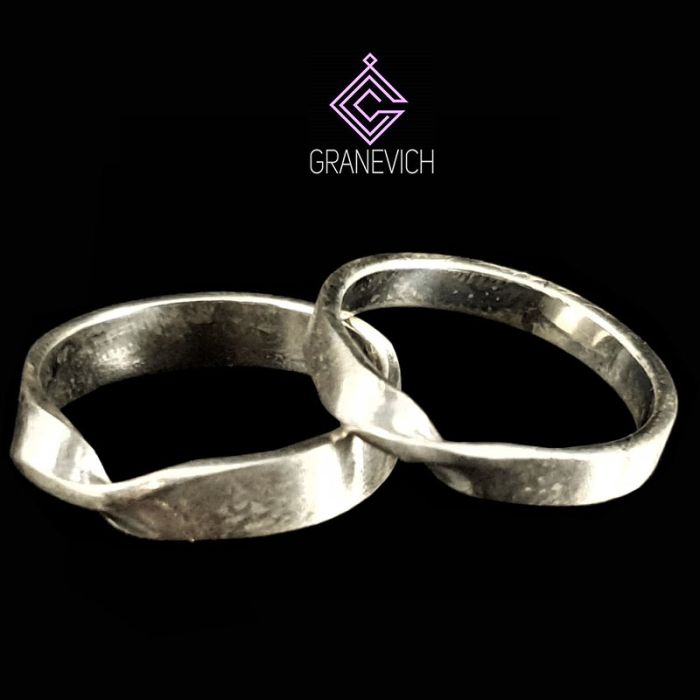 Обручки з срібла «Стрічка»